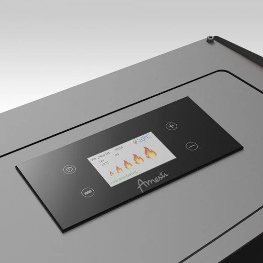 Estufa de Pellets Amesti Slim 9000: Estilo Vanguardista y Calor de Alta Eficiencia
