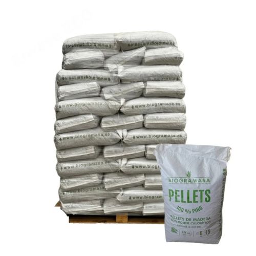 Palet de Pellet Biogranmasa - 72 Sacos de 15kg (Calidad Garantizada)